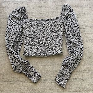 Aritzia “Little Moon” Capsule Smocked Blouse